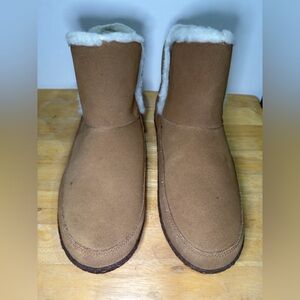 Sorel  NAKISKA™ Bootie Slipper Camel Brown, Women's 11